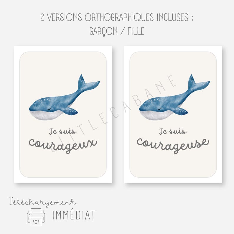 Cartes affirmations positives pour enfants, cartes citations positives, cartes d'affirmations, estime de soi, confiance en soi, à imprimer image 4