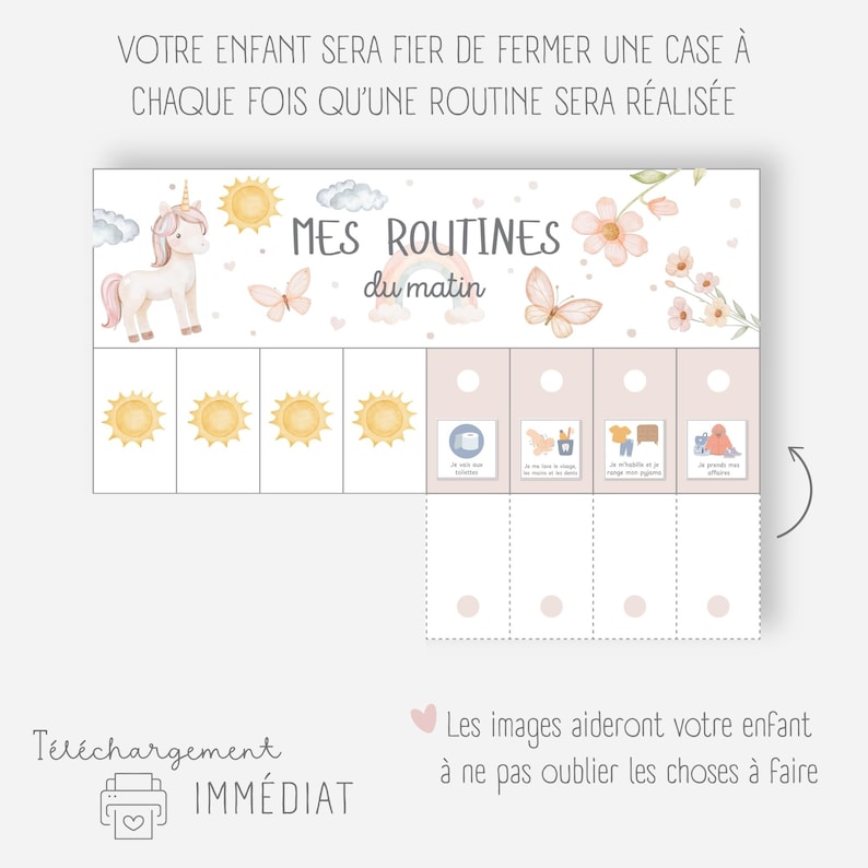 Morning and Evening Routine Chart, Children's Routine, Routine Support ...