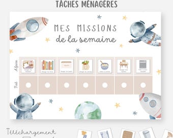 Cuadro de tareas del hogar para niños, Cuadro de motivación del hogar, Tareas de los niños, Lista de responsabilidades, Cronograma de autonomía