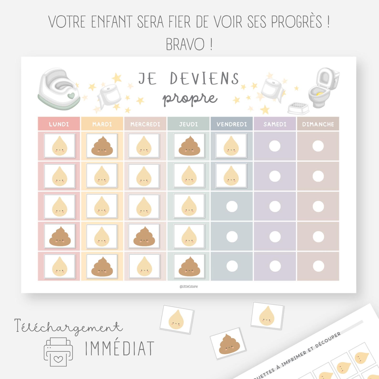 LIKARTO Tableau De Récompenses Pour Enfants - Tableau Magnétique Avec