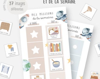 Tareas del hogar, Cuadro de rutinas, Cuadro de motivación infantil, Listado de responsabilidades y tareas, Cronograma de autonomía del hogar