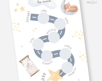 Duermo solo en mi cama, Pintura durmiendo solo por la noche, Póster de éxito del sueño, Duermo en mi habitación, Pintura de motivación infantil