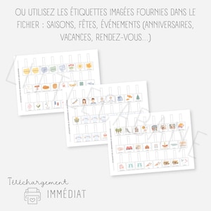 Zeitleiste für das Kalenderjahr 2026, Montessori, Druckbarer Kalender 2026, Kinderkalender, Jahreszeitenkalender, Planer 2026 Bild 3