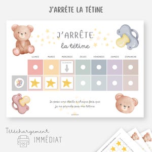 Nappavvänjningstabell, Jag slutar med nappen, Jag slutar med nappen, Nappavvänjningskalender, Motiverande poster för att ta ut nappen