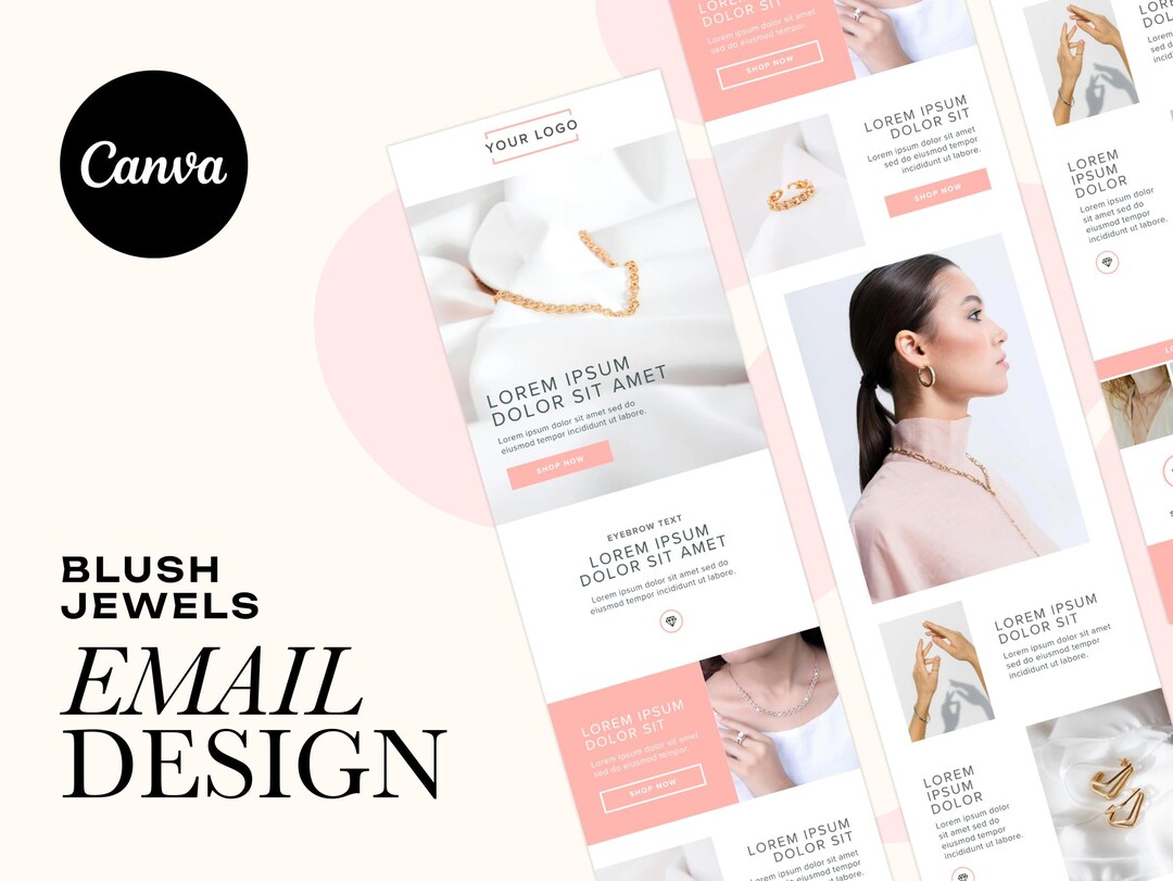 Minimalist Blush Email Template for Canva | Fully Customizable | Email ...