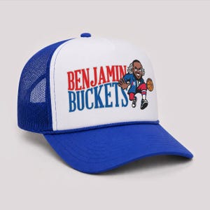 Benjamin Buckets Trucker Hat, Philadelphia Basketball Hat, Philly 76ers Fan Gift, Graphic Snapback