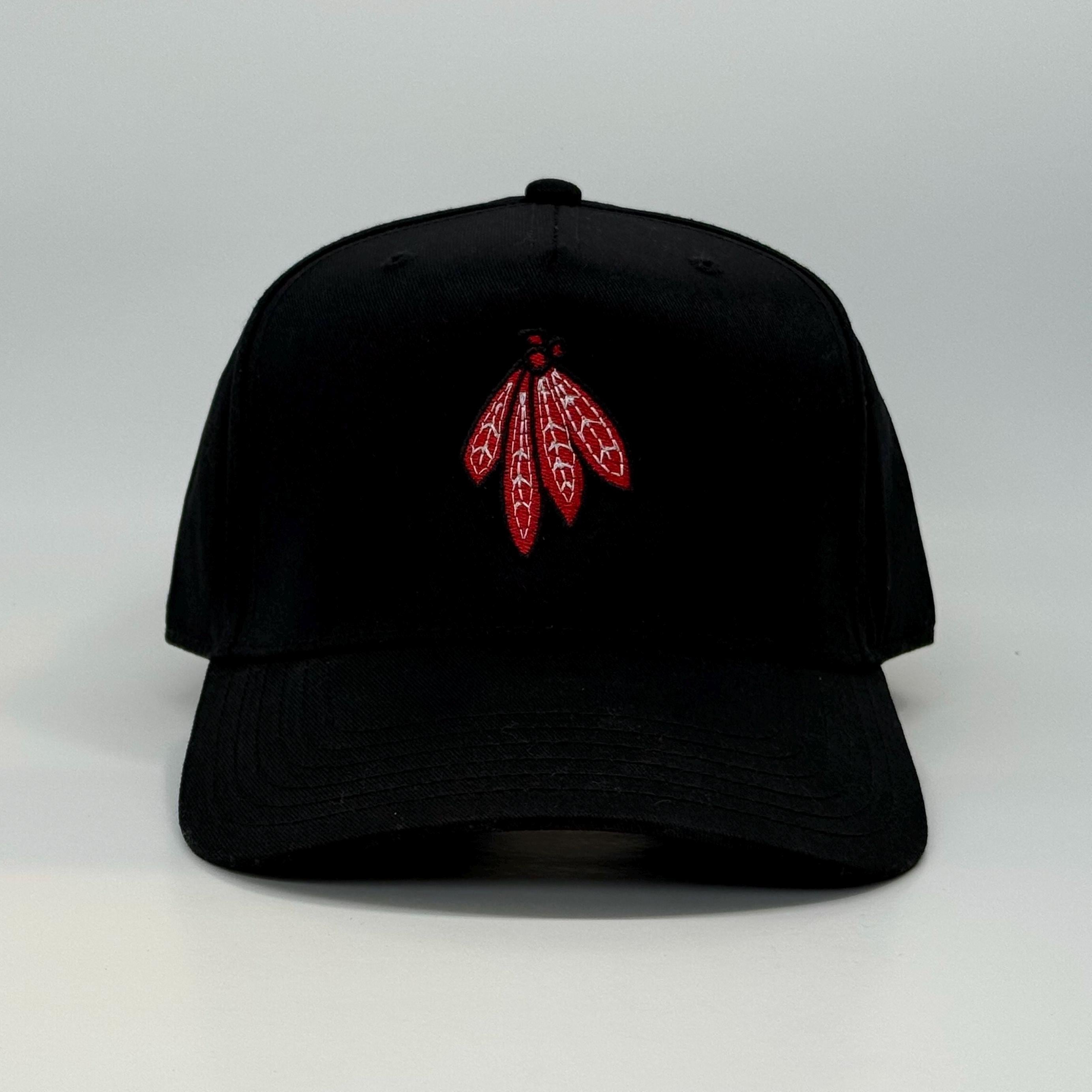 Chicago Blackhawks Embroidered Feather Hat – Blackout 