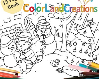 Holiday Coloring Book for Kids: 15 Festive Christmas Scenes (PDF Download)
