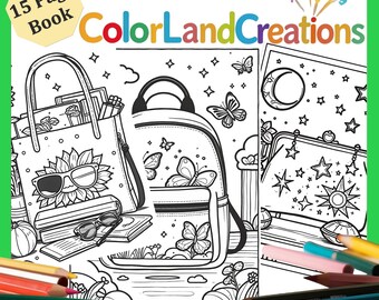 Handbag Coloring Book for Kids – Stylish Fashion Accessories, Instant PDF (15 Pages)