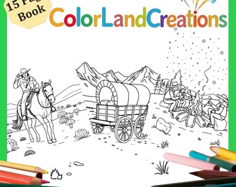 Wild West Coloring Book for Kids: Cowboys & Horses (PDF Download)