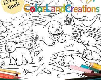 Arctic Animals Coloring Book for Kids: 15 Printable Pages (PDF Download)