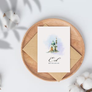 Cartões Eid imprimíveis | Cartões Eid Mubarak | Download digital | Cartões de felicitações islâmicos | Cartões Eid DIY | Presente islâmico