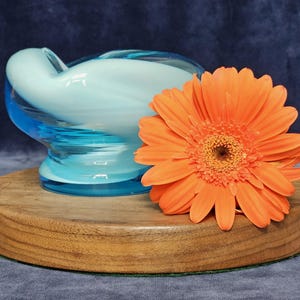Blue Swirl MCM Murano Style Bon Bon/Potpourri Dish/Catchall