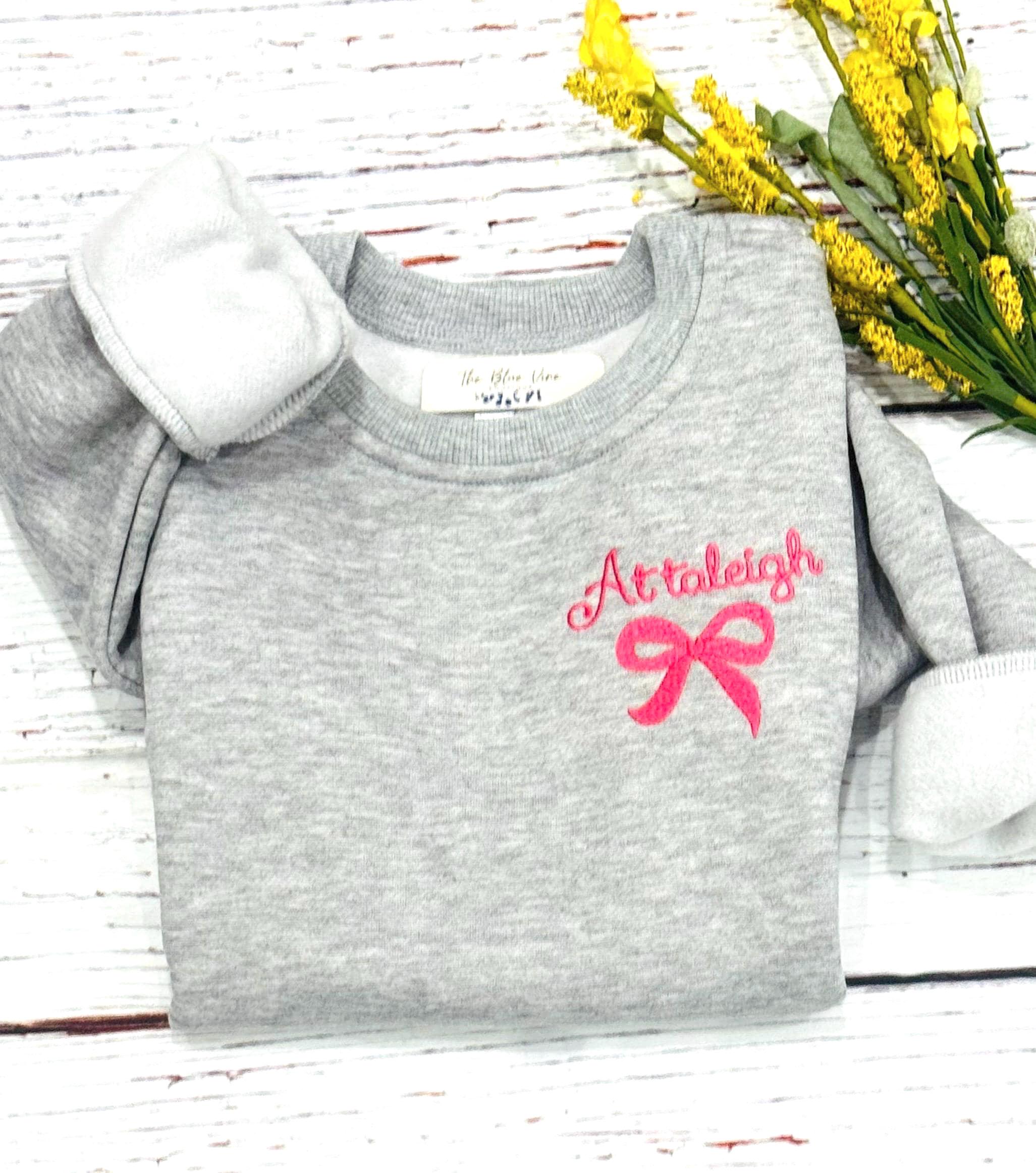 Embellished Bow Sleeve Sweatshirt main image 0