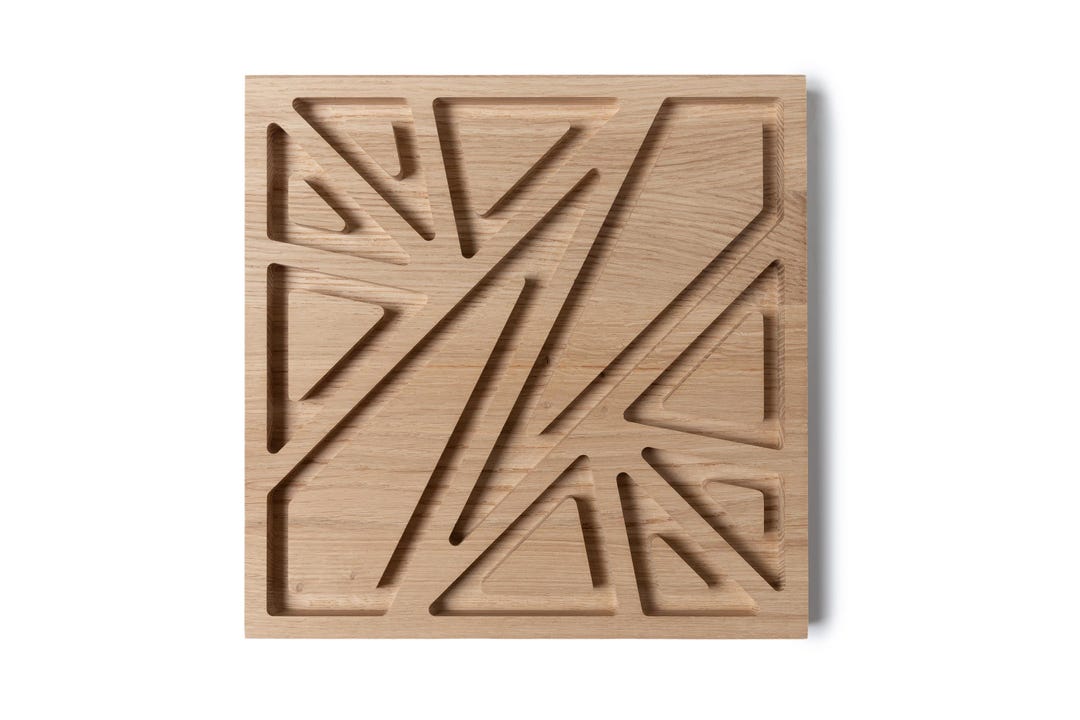 Geometric Oak Wall Panel, Modern 3D Wall Decor - Etsy