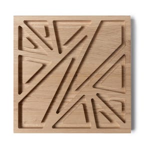 Geometrische Eiche Wandplatte, Moderne 3D Wanddekoration