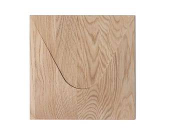 3D Oak Wall Panel, Minimalist Wood Wall Decor