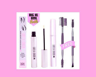 Labella London Sérum para el crecimiento de cejas XL, 8 ml, cejas más pobladas y densas, fórmula avanzada (incluye pincel)