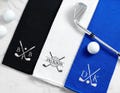 Monogrammed Golf Towel: Embroidered Microfiber Hand Towel, Personalized Golf Gift Set for Men Dad product logo
