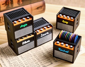 Mini Plektrum Halter für Gitarristen, Amp Style, passend für Marshall Gibson Fender Orange