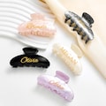 Personalized Hair Claw Clip, Engraved Customized Name Claw Clip, Custom Wedding Hair Accessory for Bridesmaids