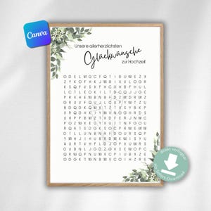 Personalized Wedding Crossword Voucher | DIY PDF Puzzle Template | Creative Last-Minute Gift Certificate | Time Not Stuff