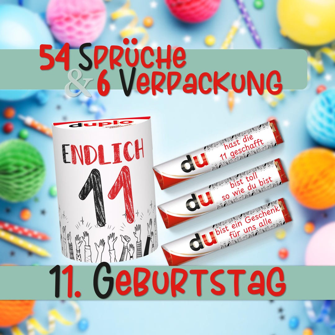 Gift Rapper Messages 11th Birthday Gift | Wrapper for Duploยฎ Bars | Messages With ...