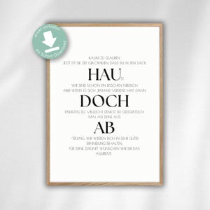 Carte d'adieu (PDF), collègue, changement d'emploi, retraite, pension, changement d'emploi – Télécharger pour imprimer