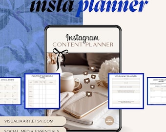 Social Media Essentials | Instagram Content Planner Workbook | Digital Canva & Printable PDF