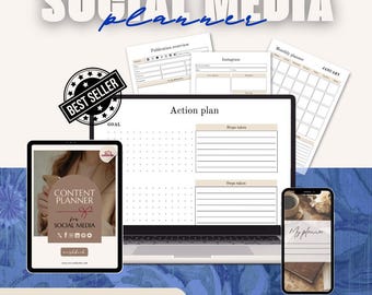 Social Media Essentials | Content Planner For Your Socials | Digital Canva & Printable PDF