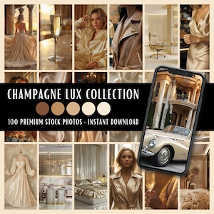 Coleção Champagne Lux | Pacote com 100 Fotos de Banco de Imagens | Criação de Conteúdo para Redes Sociais | Branding | Website