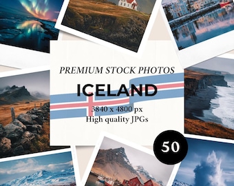 Iceland 50 Stock Photos | Images Bundle For Social Media Marketing & Branding