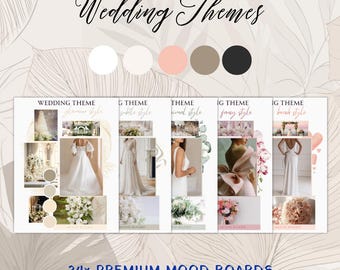 Wedding Themes | 24 Mood Boards Digital & Printable Bundle