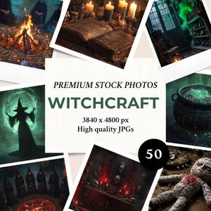 Witchcraft 50 Stock Photos | Images Bundle For Social Media Marketing & Branding