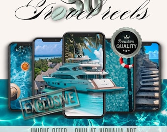 Reels by Visualia Art | 50 TRAVEL REELS | Social Media Content Creation Branding Website