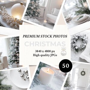 White Christmas 50 Stock Photos | Images Bundle For Social Media Marketing & Branding