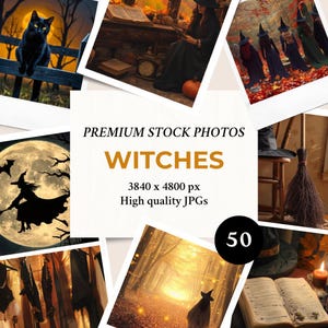 Witches 50 Stock Photos | Images Bundle For Social Media Marketing & Branding
