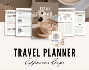 Travel Planner Cappuccino Beige | Digital & Printable