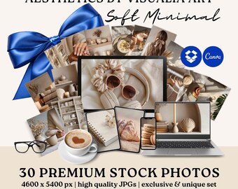 Aesthetics by Visualia Art | SOFT MINIMALISM | 30 Stock Photos For Social Media Branding Website