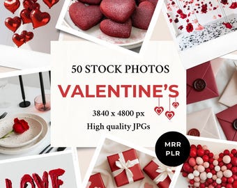 Valentijnsdag Stockfoto&#39;s MRR PLR | Rode esthetische viering | Instagram post anonieme haspelomslag websiteblog digitale marketing
