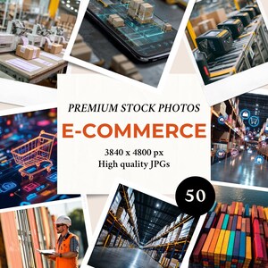 E-commerce 50 Stock Photos | Images Bundle For Social Media Marketing & Branding