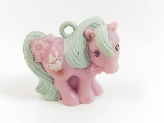 Vintage Mlp G1 Mommy Charm My Little Pony Purple Green Hair Etsy
