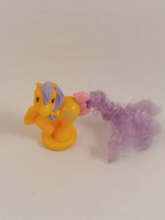 Vintage Mlp My Little Pony Petites Yellow Purple Hair G1 Etsy