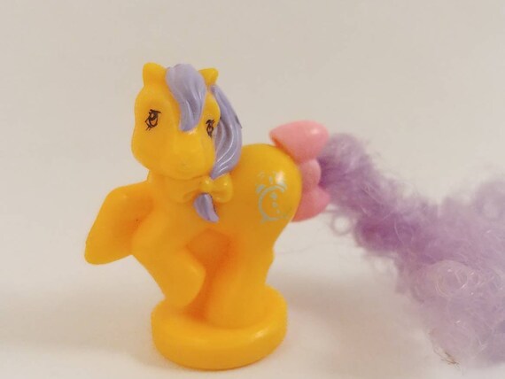 Vintage Mlp My Little Pony Petites Yellow Purple Hair G1 Etsy