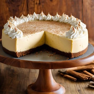 Spiced Rum Eggnog Cheesecake Recipe, Gingerbread Crust, Holiday Dessert, Baking, Festive Treats, Homemade Recipe, Homemade Cheesecake
