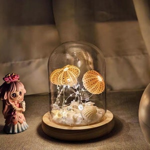 Sea Urchin Lamp DIY Hand Made Night Light, Unique Gift