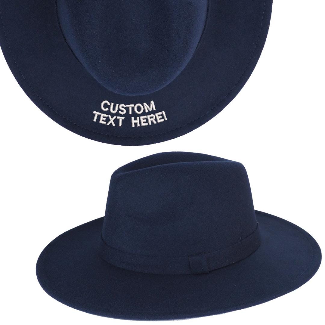 Navy Blue Wide Brim Hat - Etsy display picture 1
