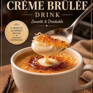 Homemade Hot Crème Brûlée Drink Recipe (PDF Download)
