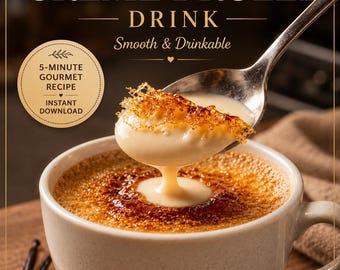 Homemade Hot Crème Brûlée Drink Recipe (PDF Download)