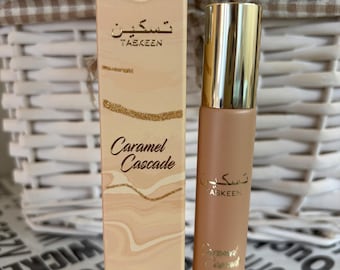 Taskeen Caramel Cascade – Vanilla & Caramel Perfume, 15ml Mini Luxury Scent by Paris Corner